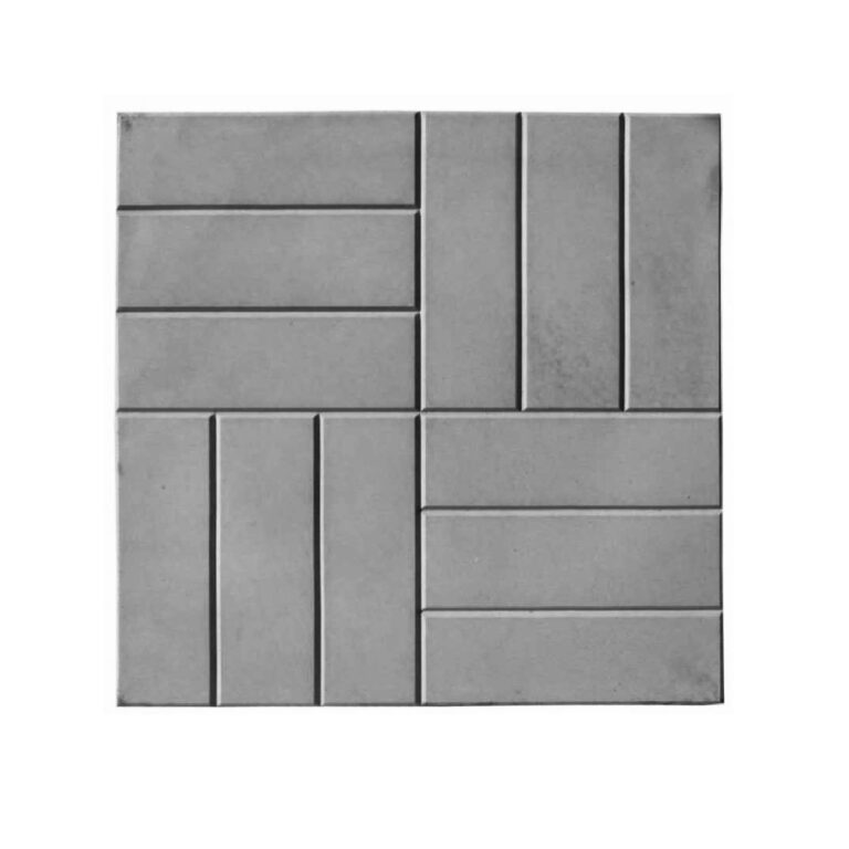 Тротуарная Плитка 500х500х50 12 Кирпичей Серый