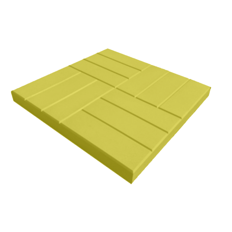 Тротуарная Плитка 500х500х50 12 Кирпичей Желтый
