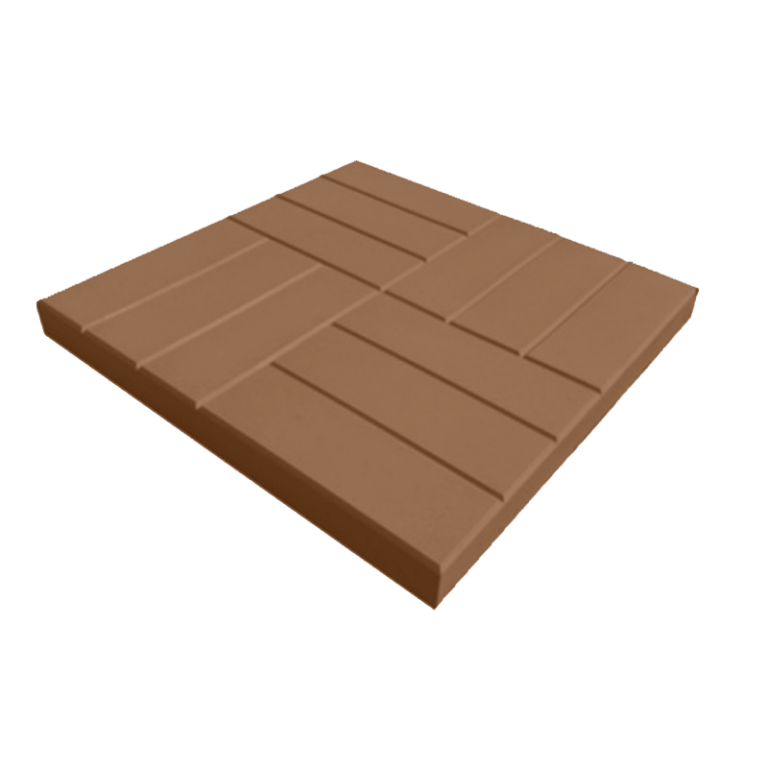 Тротуарная Плитка 500х500х50 12 Кирпичей Коричневый