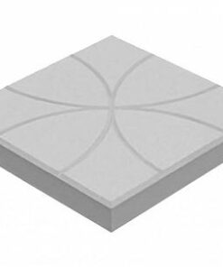 Тротуарная плитка 350х350х50 мм Цветок Серый