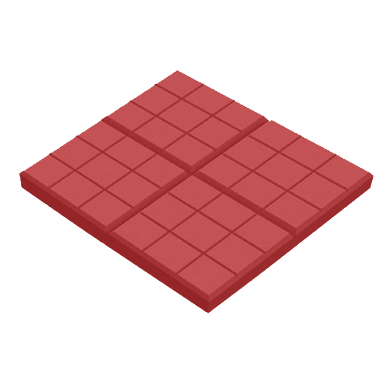 Тротуарная плитка 350х350х50мм Сетка Красный