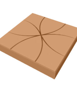 Тротуарная плитка 350х350х50 Цветок Персиковый