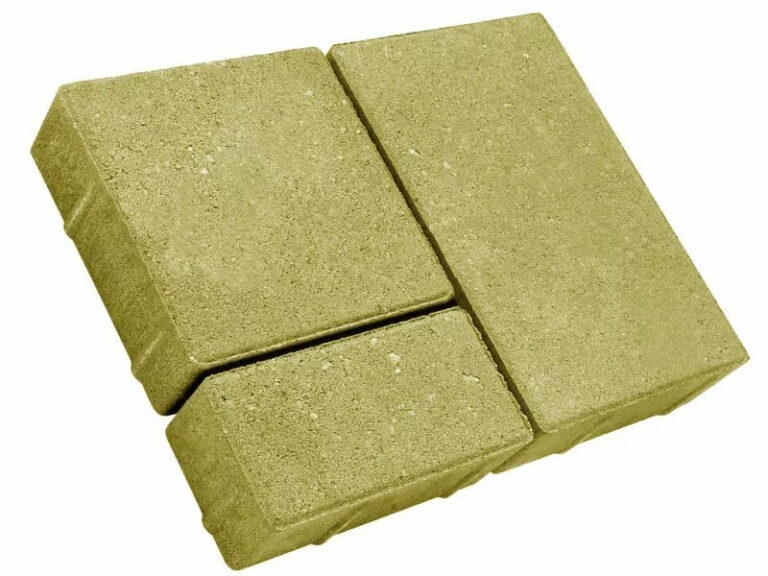 Тротуарная плитка (брусчатка) – новый город горчичный 40 мм