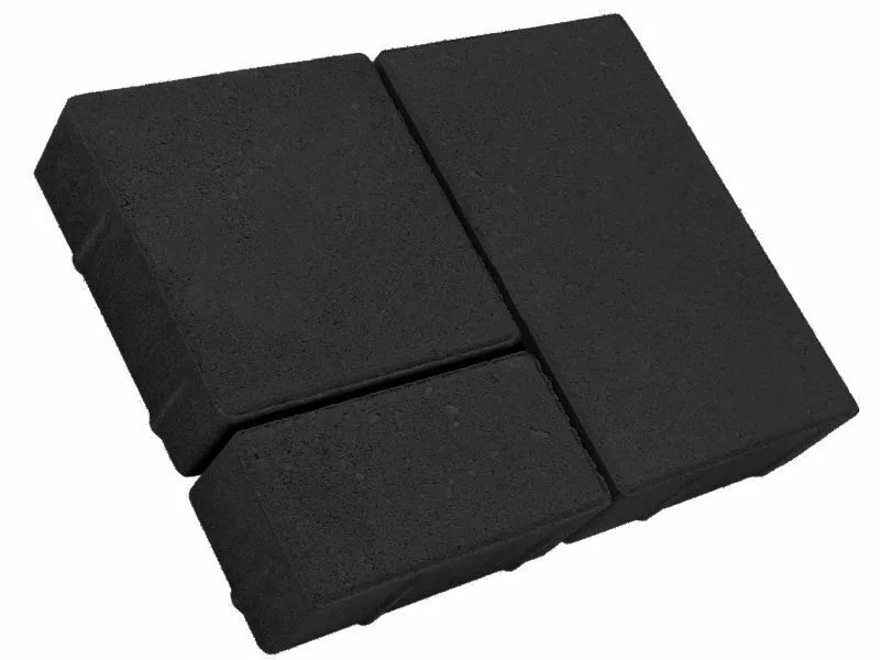 Тротуарная плитка (брусчатка) – новый город черный 60 мм
