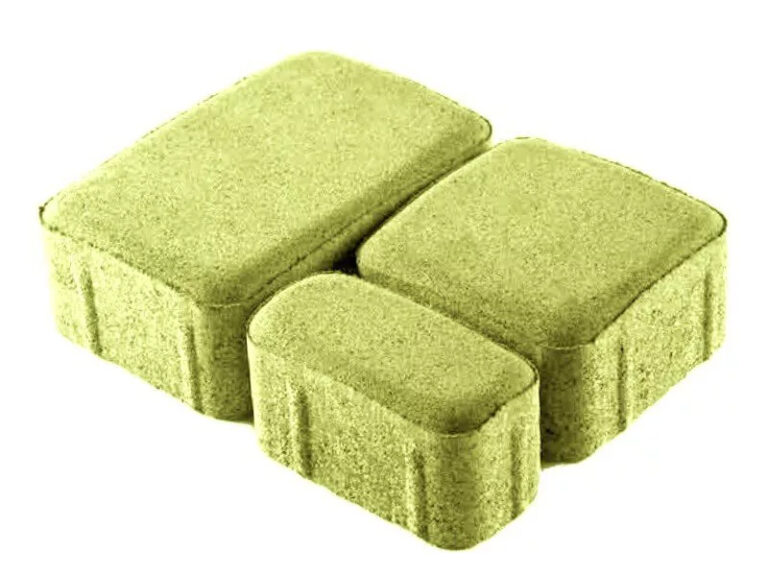 Тротуарная плитка (брусчатка) – старый город зеленая 60 мм