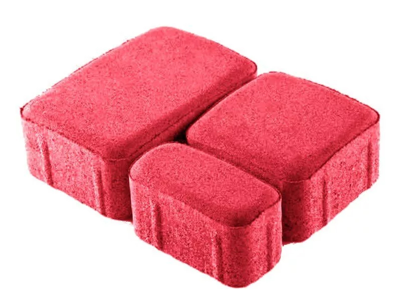 Тротуарная плитка (брусчатка) – старый город красная 40 мм