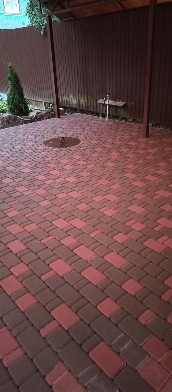 Тротуарная плитка (брусчатка) – старый город красная 60 мм