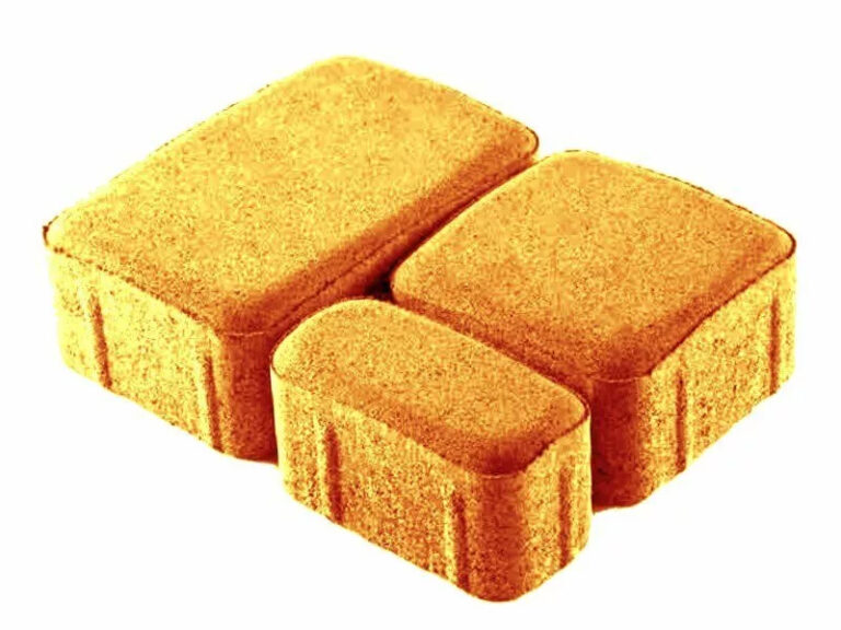 Тротуарная плитка (брусчатка) – старый город персиковая 40 мм