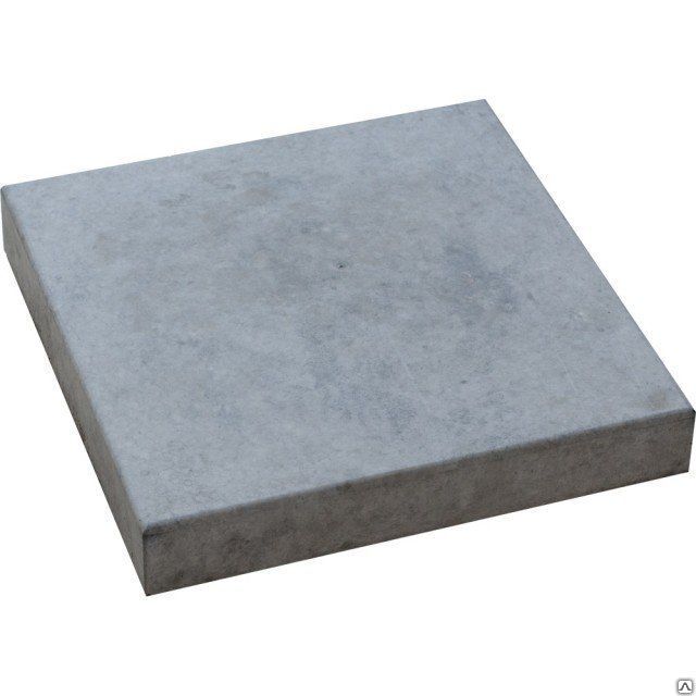 Тротуарная плитка 400Х400Х50 Гладкий Серый