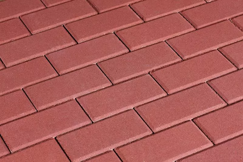 Брусчатка Прямоугольник (кирпич) 200х100х40 мм Ярко-красный