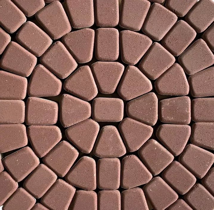 Тротуарная плитка Классика круговая 60мм Красный