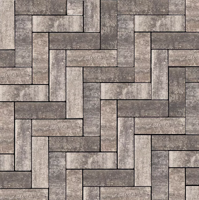 Тротуарная плитка Паркет 240x80x60мм ColorMix Арктика