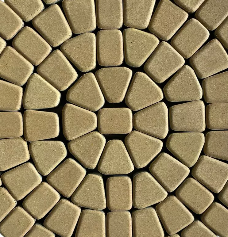 Тротуарная плитка  Классика круговая 60мм Желтый