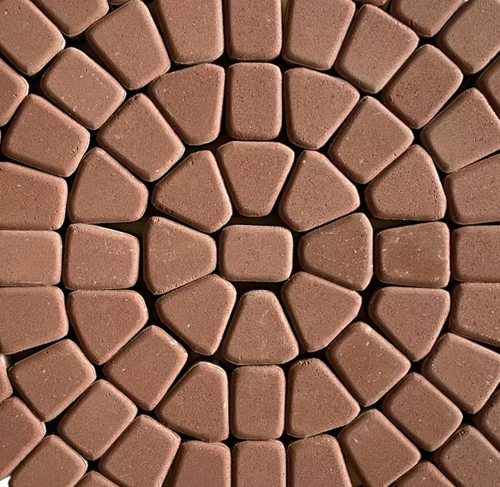 Тротуарная плитка Классика круговая 60мм Коричневый