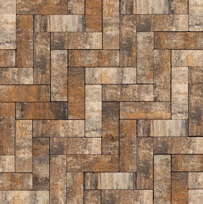 Тротуарная плитка Паркет 240x80x60мм ColorMix Карелия